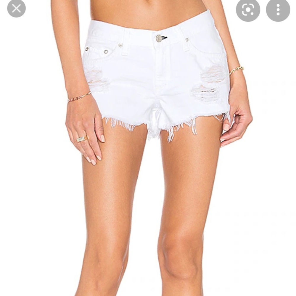 Rag & Bone cut off shorts White Marin